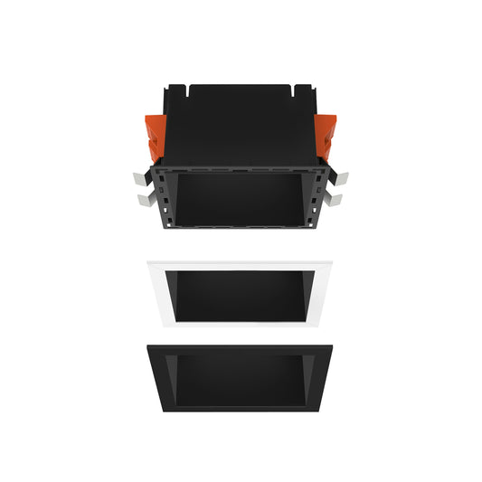 FLOS Architectural Johnny 120 Square — Luminaria Empotrable LED 1L (Negro)