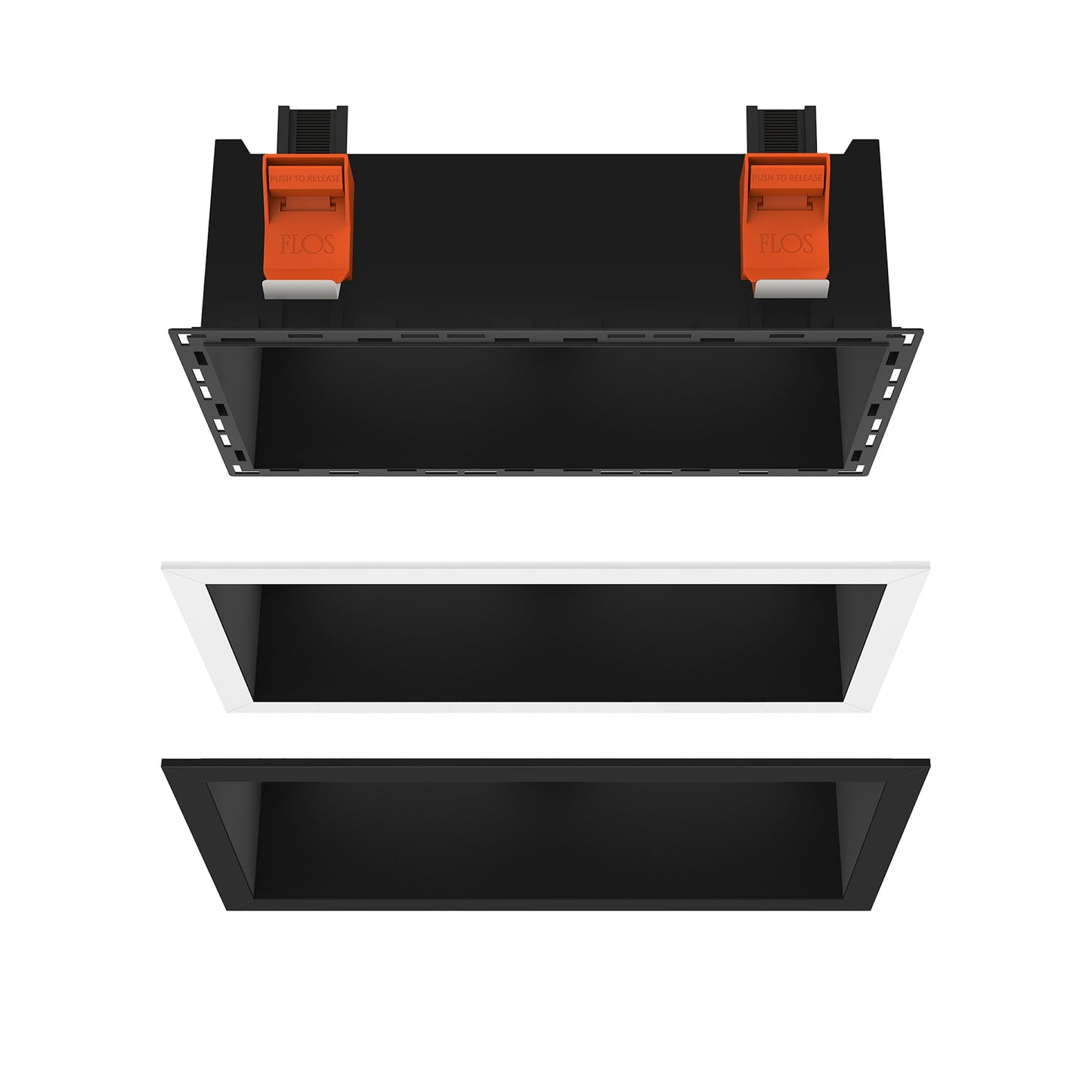 FLOS Architectural Johnny 120 Square 2L — Empotrable LED Clase III 300g (Negro)
