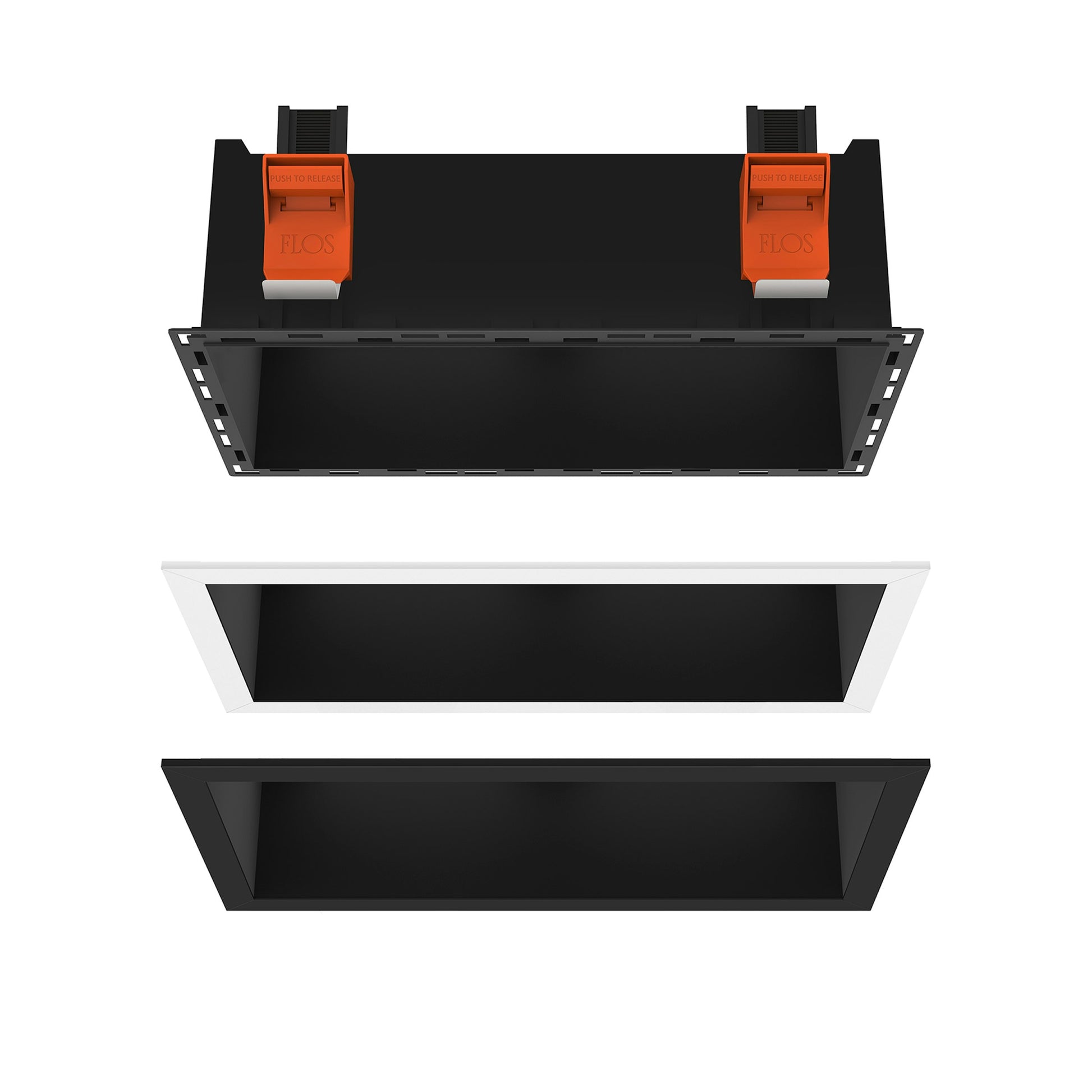 FLOS Architectural Johnny 120 Square 2L — Empotrable LED Clase III 300g (Negro)