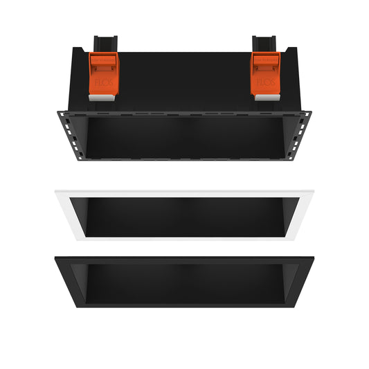 FLOS Architectural Johnny 120 Square 2L — Empotrable LED Clase III 300g (Negro)