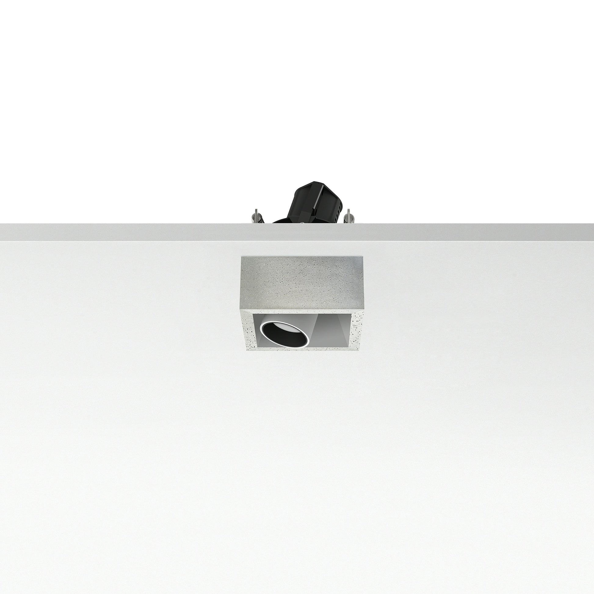 FLOS Architectural Johnny 80 Semi-Recessed 1L Square — LED 6.2W 11° 2700K (Blanco-Blanco)