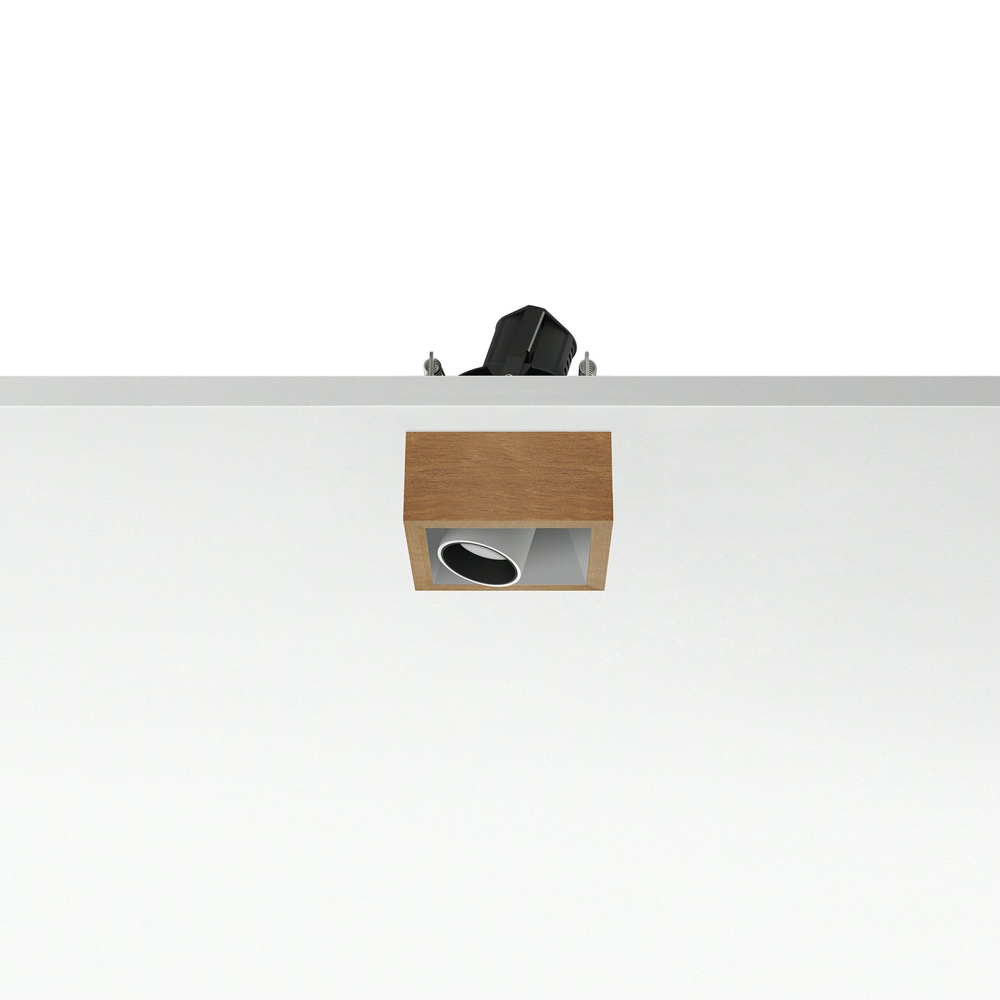 FLOS Architectural Johnny 80 Semi-Recessed 1L Square — LED 6.2W 21° 3000K (Blanco-Blanco)