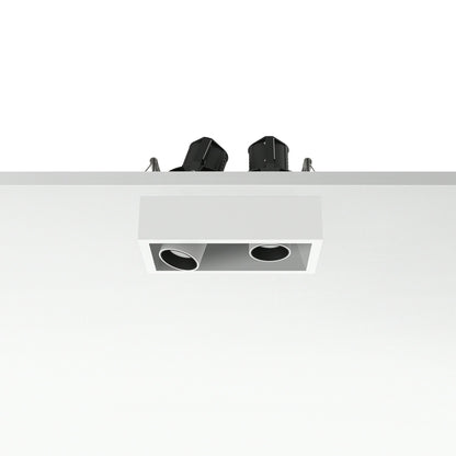 FLOS Architectural Johnny 80 2L Cuadrado — Empotrable LED 2×6.2W 21° 3000K (Blanco)