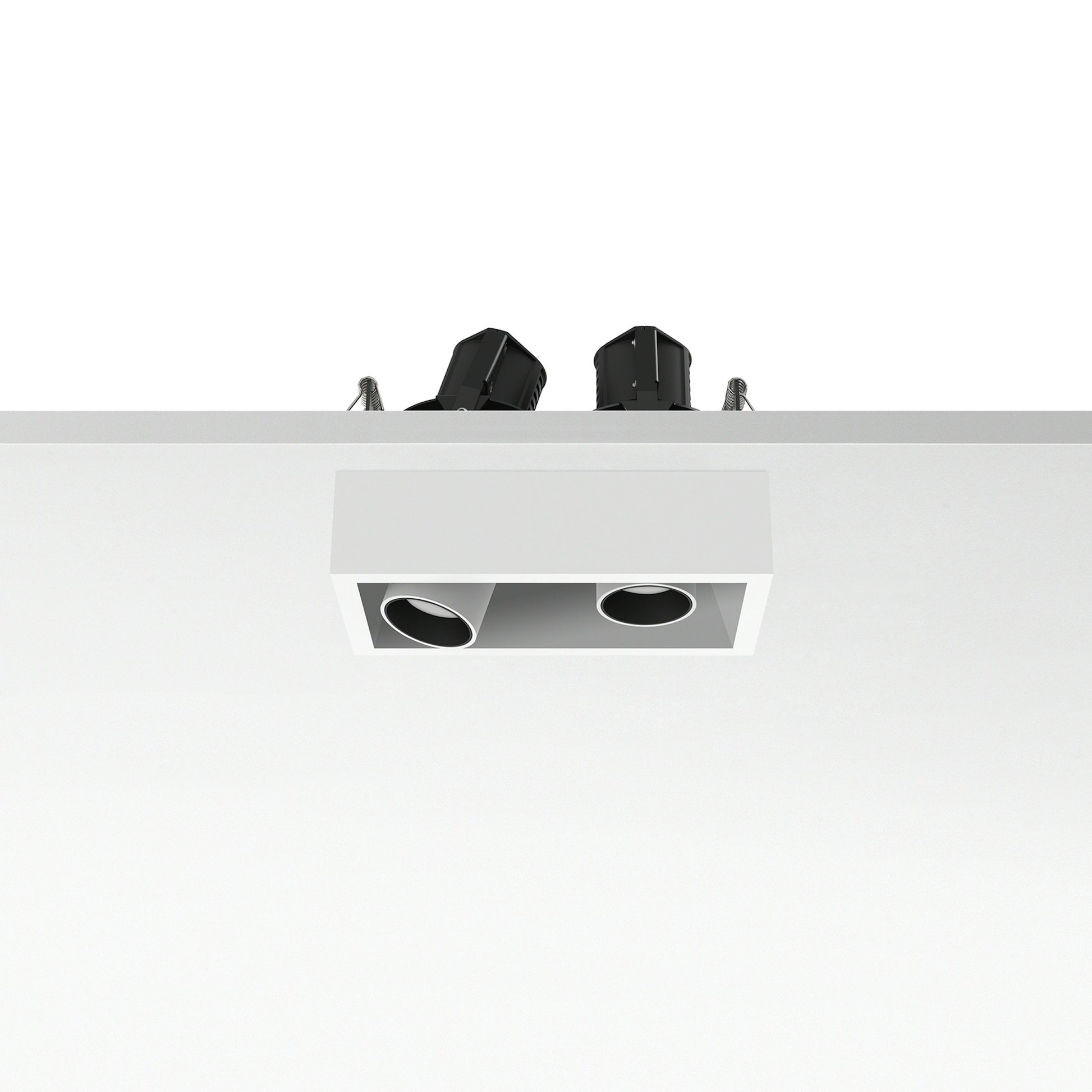 FLOS Architectural Johnny 80 2L Cuadrado — Empotrable LED 2×6.2W 11° 2700K (Blanco)