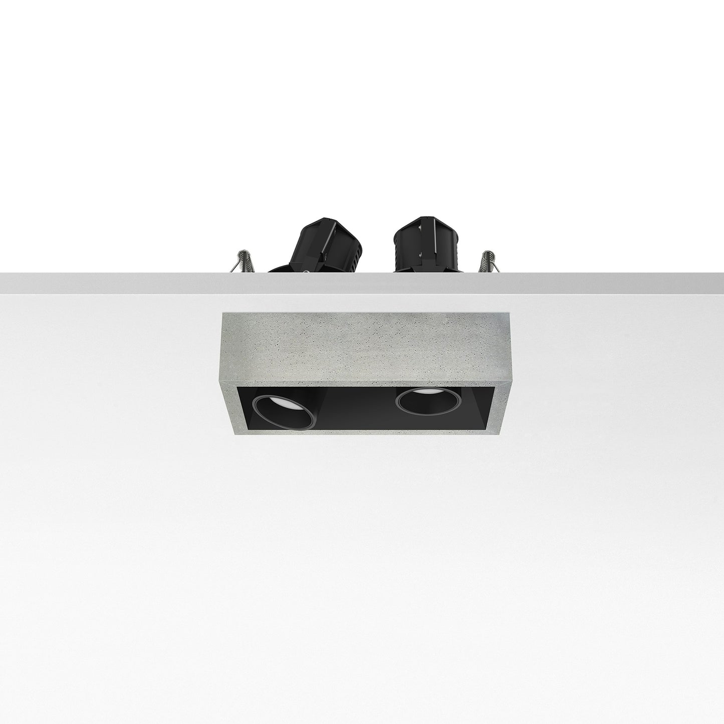 FLOS Architectural Johnny 80 Semi-Recessed 2L Square — Empotrable 2×6.2W 21° 2700K (Blanco)