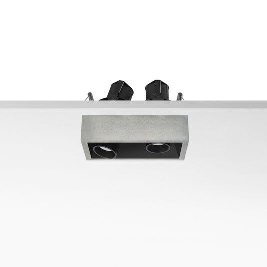 FLOS Architectural Johnny 80 Semi-Recessed 2L Square — Empotrable 2×6.2W 21° 2700K (Blanco)