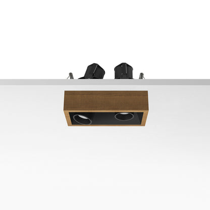 FLOS Architectural Johnny 80 Semi-Recessed 2L Square — Empotrable 2×6.2W 21° 2700K (Blanco)
