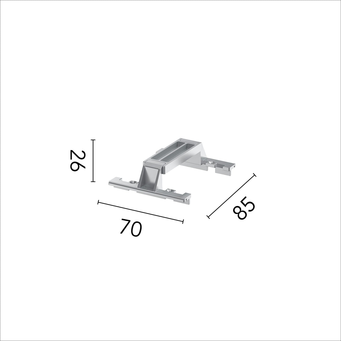FLOS Architectural Accesorio Montaje No Trim — Marco para línea continua Raw