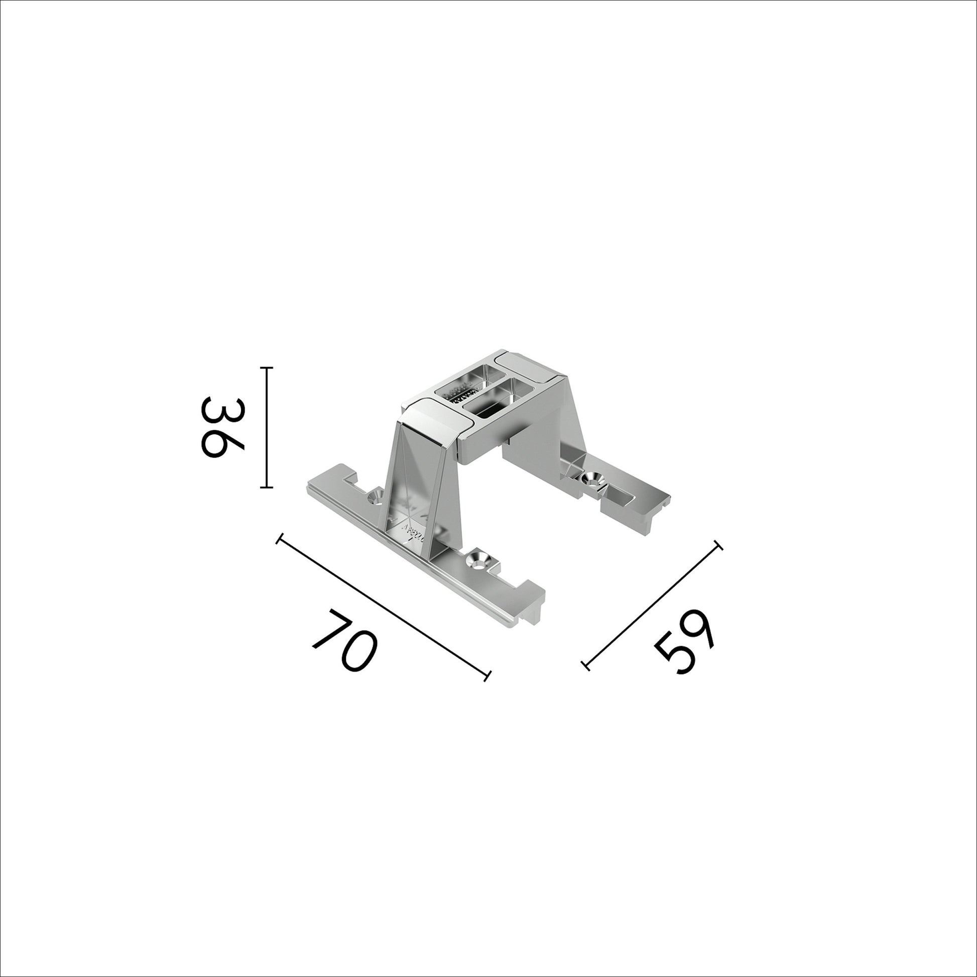 FLOS Architectural Accesorio No Trim — Montaje Línea Continua (Raw)