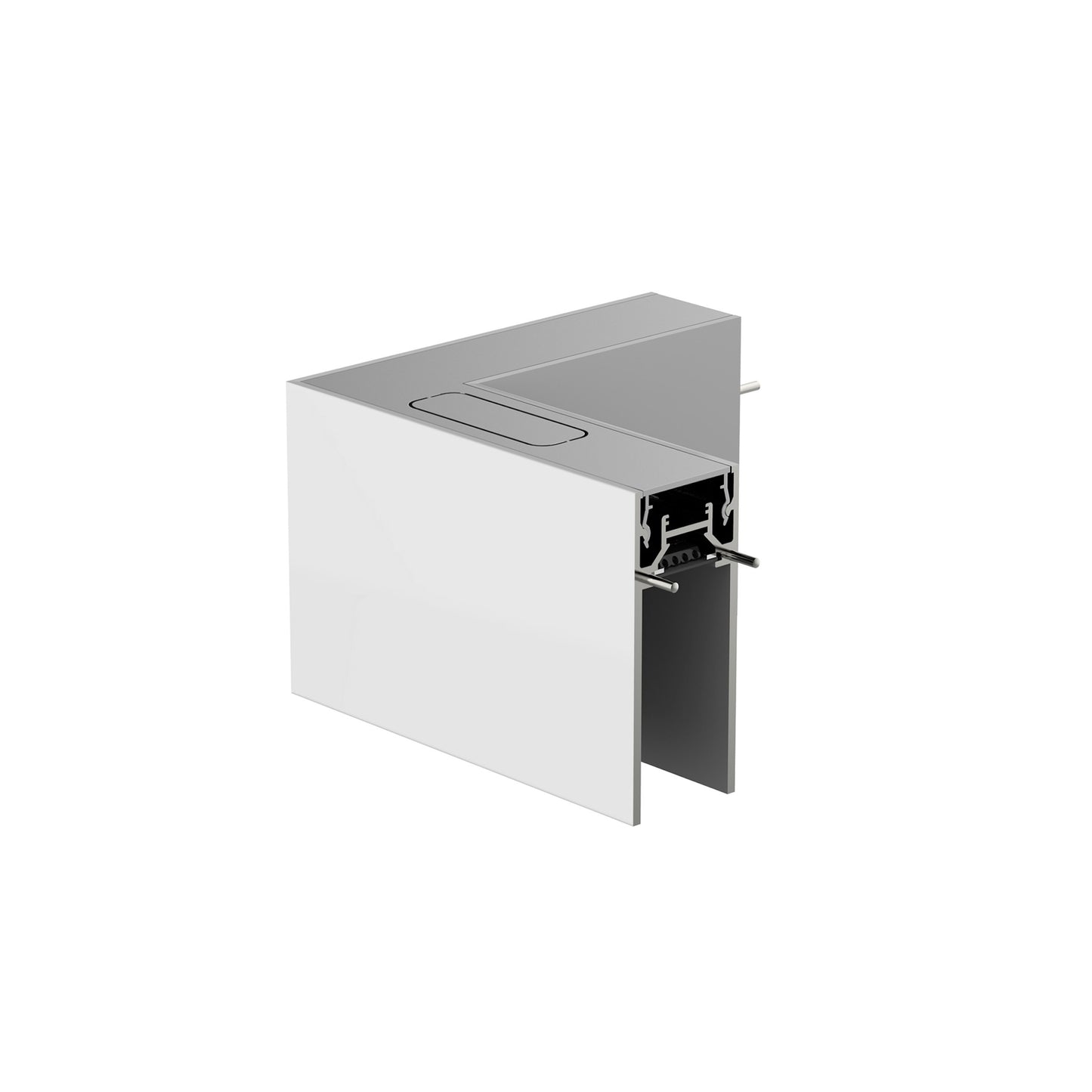 FLOS Architectural The Running Magnet 90° Corner — Conector de Superficie 24V Blanco