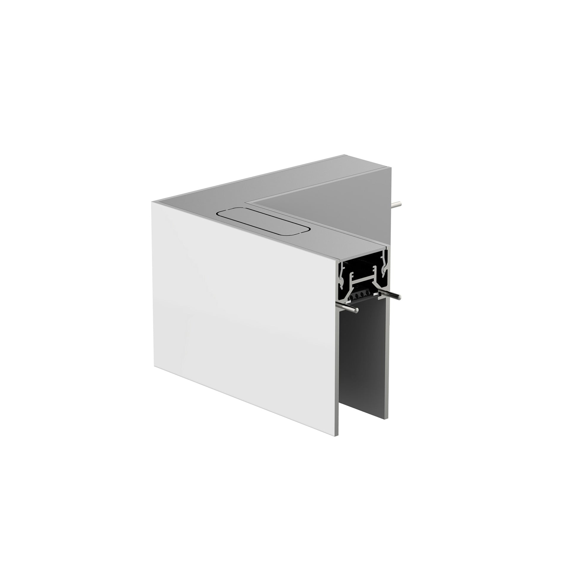 FLOS Architectural The Running Magnet 90° Corner — Conector de Superficie 24V Blanco