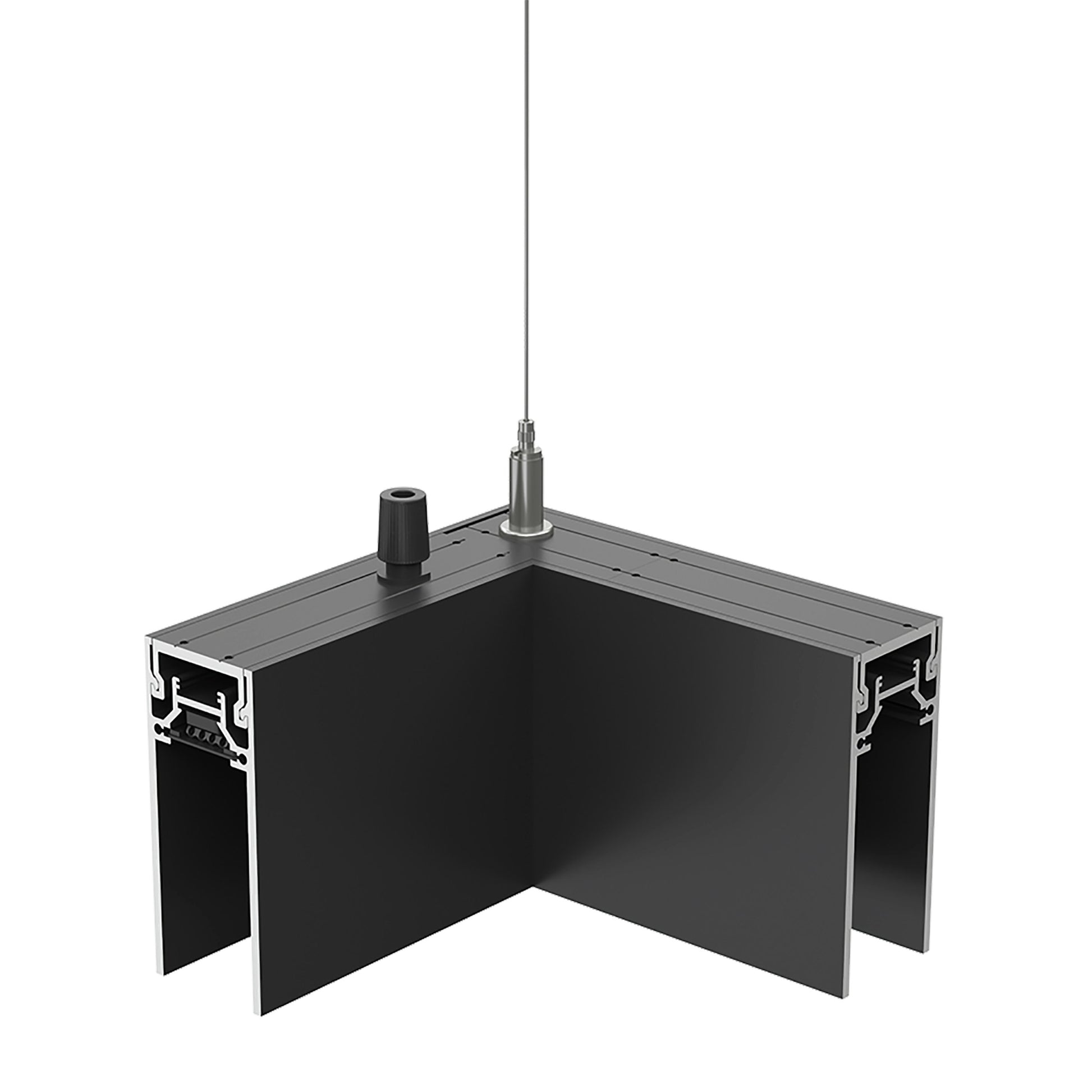 FLOS Architectural Corner 90º Grid — Suspensión 24V Negro