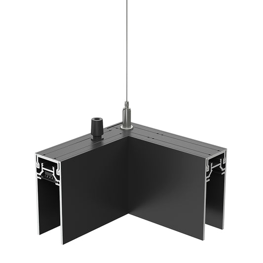 FLOS Architectural Corner 90º Grid — Suspensión 24V Negro