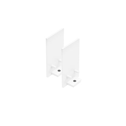 FLOS Architectural The Tracking Magnet Suspension Profile End Caps — Blanco