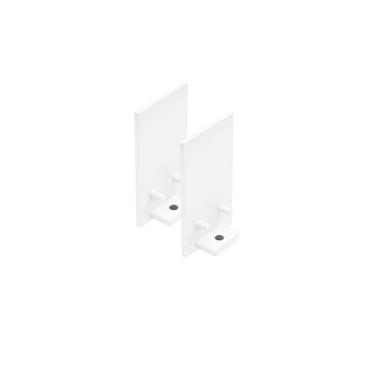 FLOS Architectural The Tracking Magnet Suspension Profile End Caps — Blanco