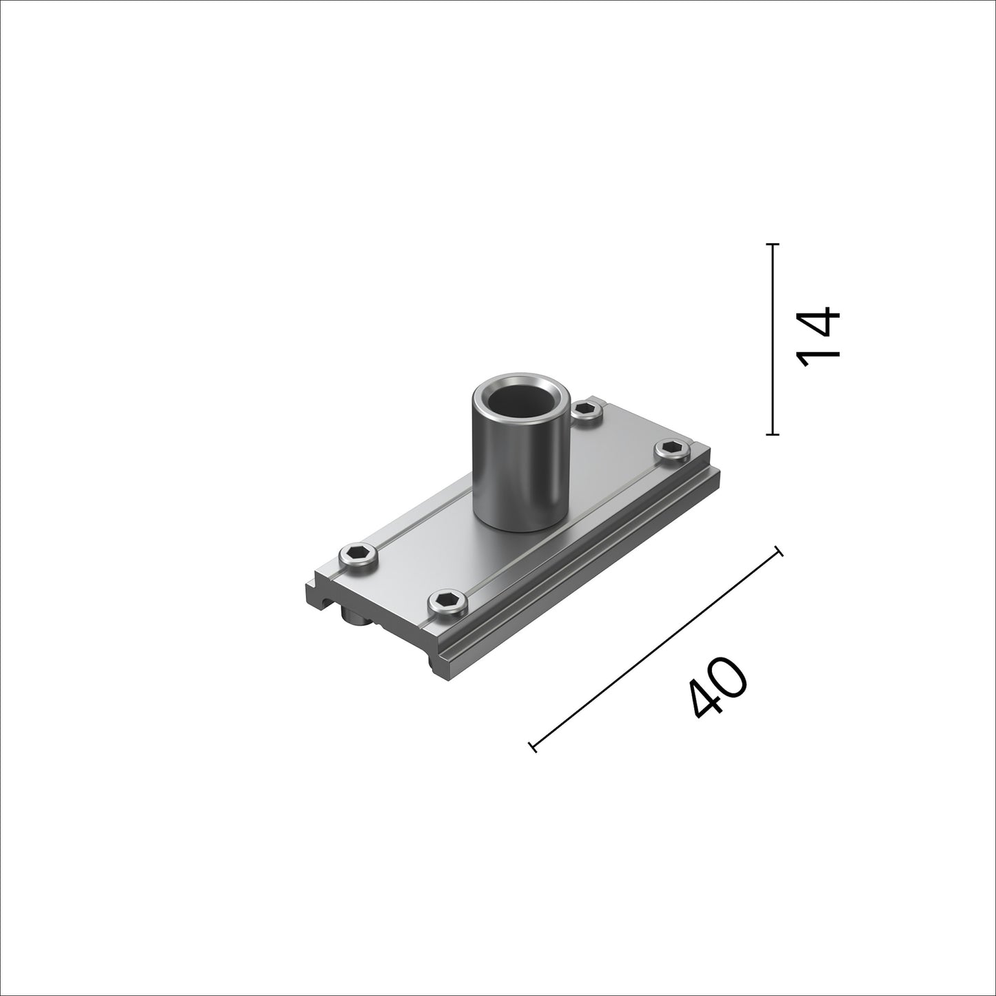 FLOS Architectural Kit Suspensión Intermedio — Sistema The Tracking Magnet (Negro)