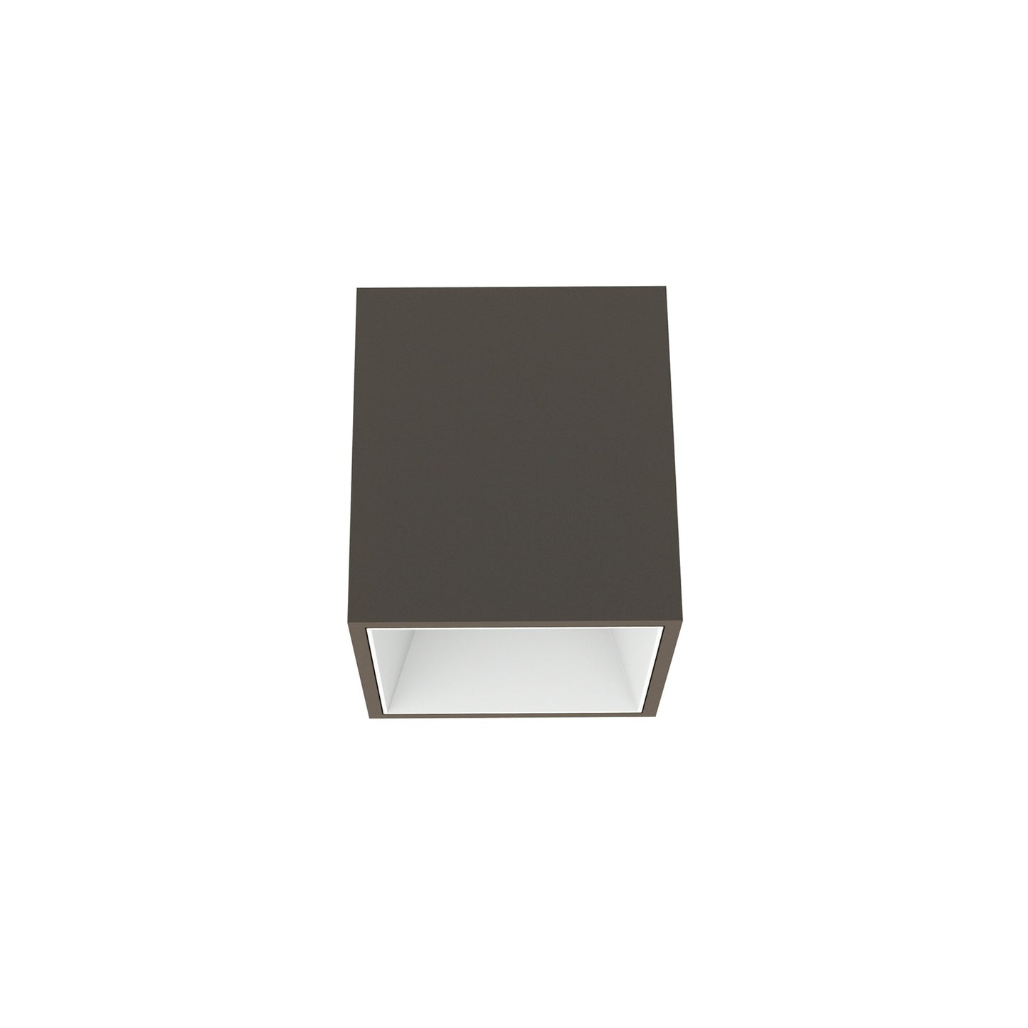 FLOS Architectural Kap 80 Surface Square Medium — LED 9.2W 25° 3000K (Blanco/Blanco)