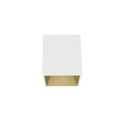 FLOS Architectural Kap 80 Surface Square Medium — LED 9.2W 25° 3000K (Blanco/Oro)