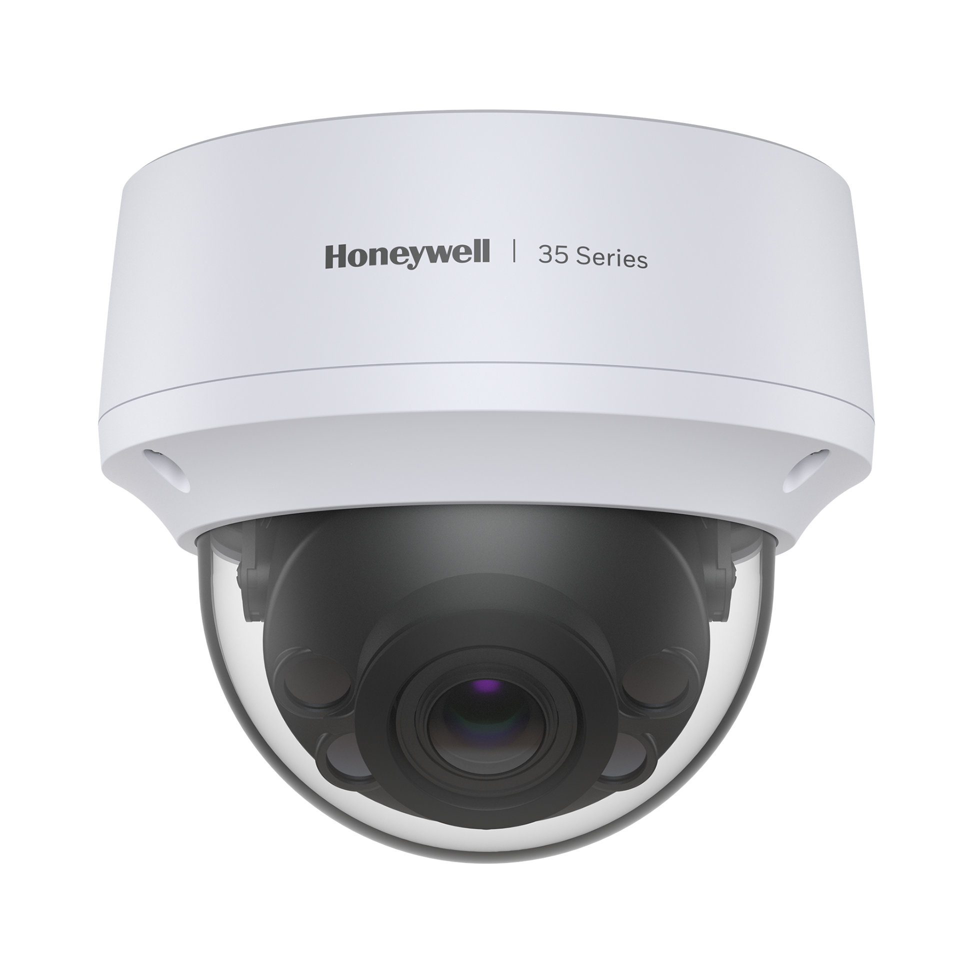 Domo IP 5 Megapixel / Lente Mot. 2.7 a 13.5 mm / 50 mts IR / Ultra Baja Iluminación /  NDAA / ONVIF /  IP67 / IK10 / H.265 / IA (Filtro de Humanos y Vehiculos) / Merodeo / Conteo de Personas / PoE / Audio y Alarmas I/O / Serie 35