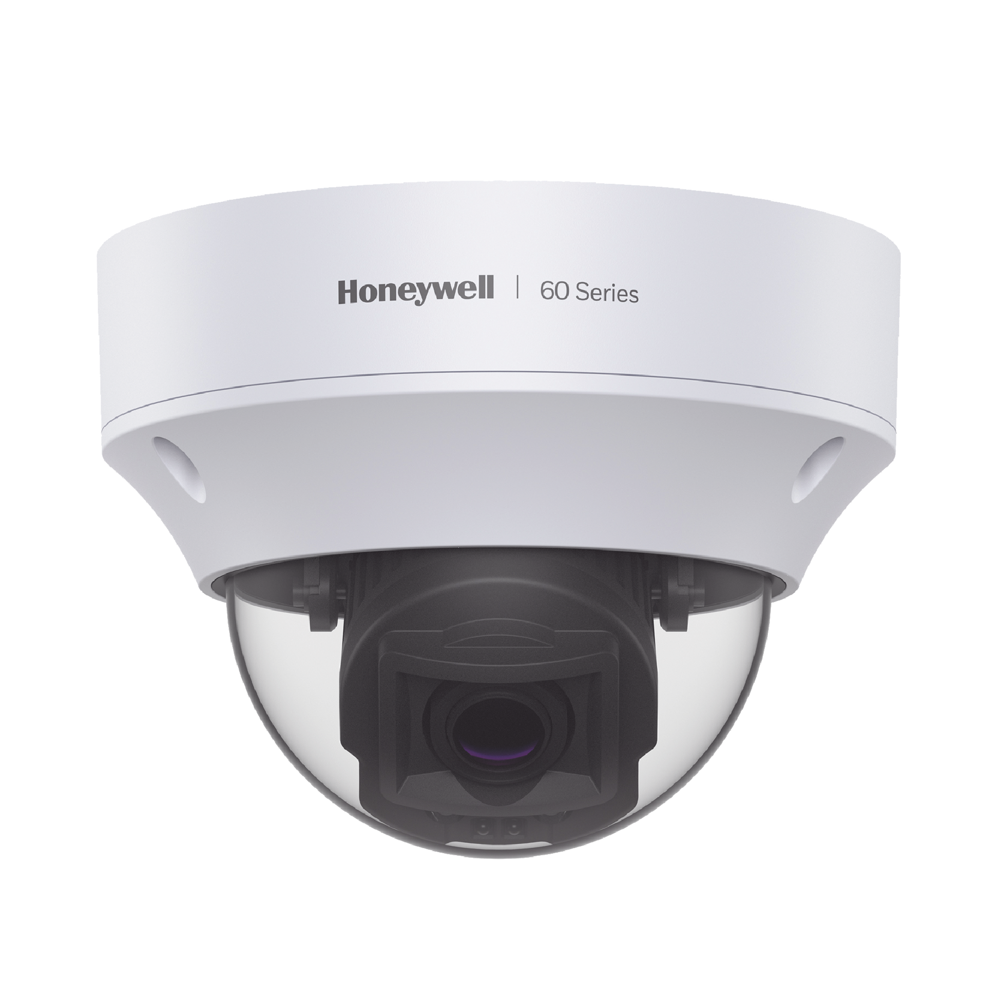 Domo IP 5 MP / Lente Mot. 7 a 22 mm / Exterior / 50 mts IR / H.265 / NDAA / ONVIF / IP67 / IK10 / Detección Sabotaje / Movimiento / Rostros / Intrusión / Merodeo / Objeto Abandonado / Alarmas y Audio I/O / PoE / Serie 60 / Honeywell Security