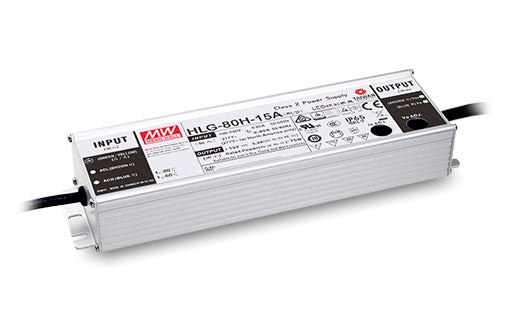 Driver LED MEAN WELL HLG-80H-36A 36V 2.3A 80W IP67 Regulable Alta Eficiencia