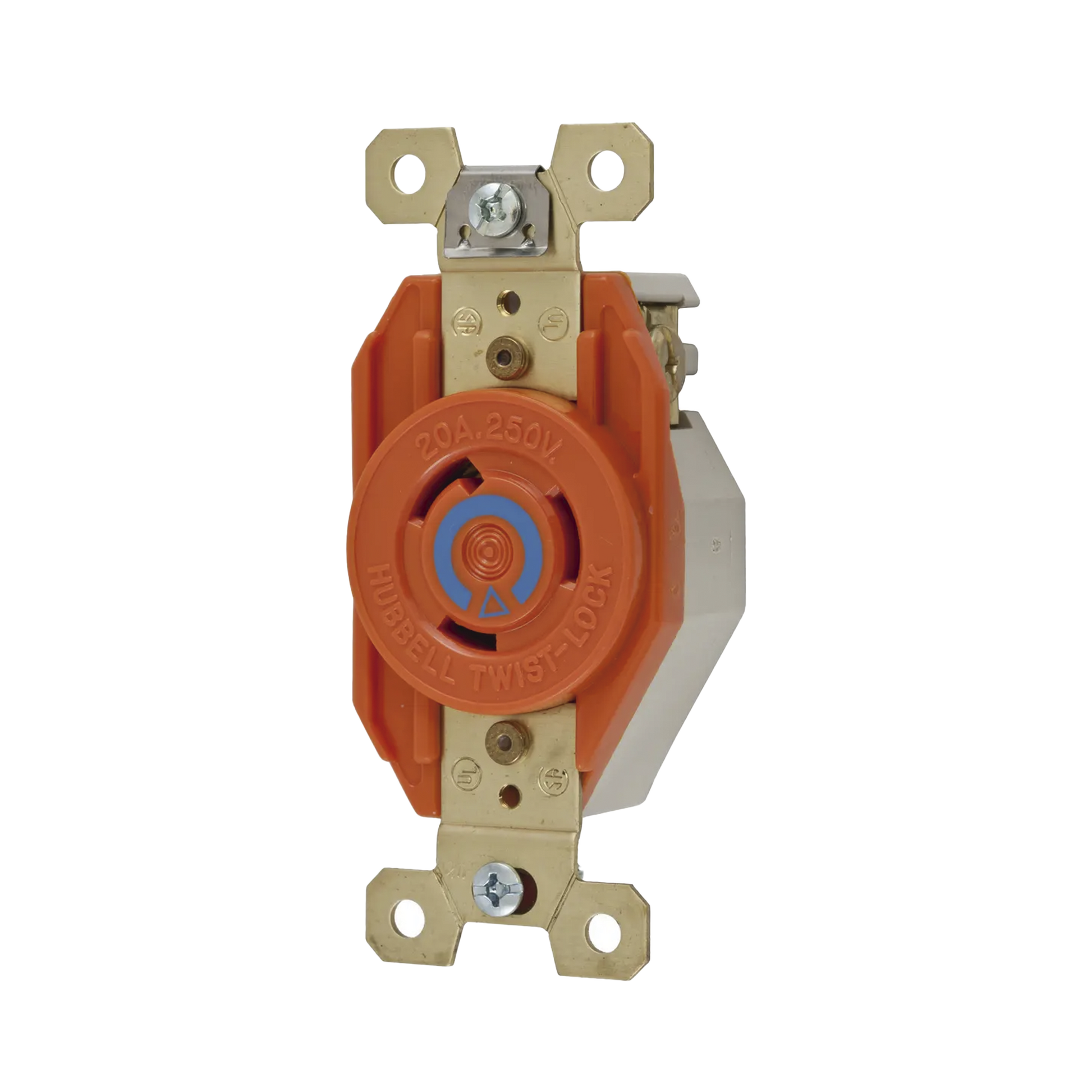 Recept�culo Sencillo de Media Vuelta / 20 A 250 V CA / 2 Polos 3 Hilos / Nema L6-20R