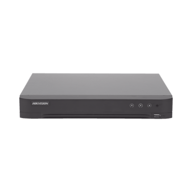 DVR 8 Canales TurboHD + 4 Canales IP / 5 Megapixel - 3K Lite / Acusense (Evita Falsas Alarmas) / Audio por Coaxitron / 1 Bahía de Disco Duro / H.265+ / Salida de Video en Full HD