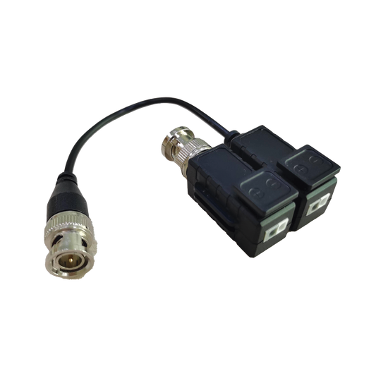 Kit de Transceptores (Baluns) con Terminal PUSH SUPERIOR, Resolución 5MP , Cable flexible COAXIAL Blindado / COAXITRON / AUDIO POR COAXITRON / Menu OSD /Conector 100% COBRE / protección TVS, Calidad PREMIUM