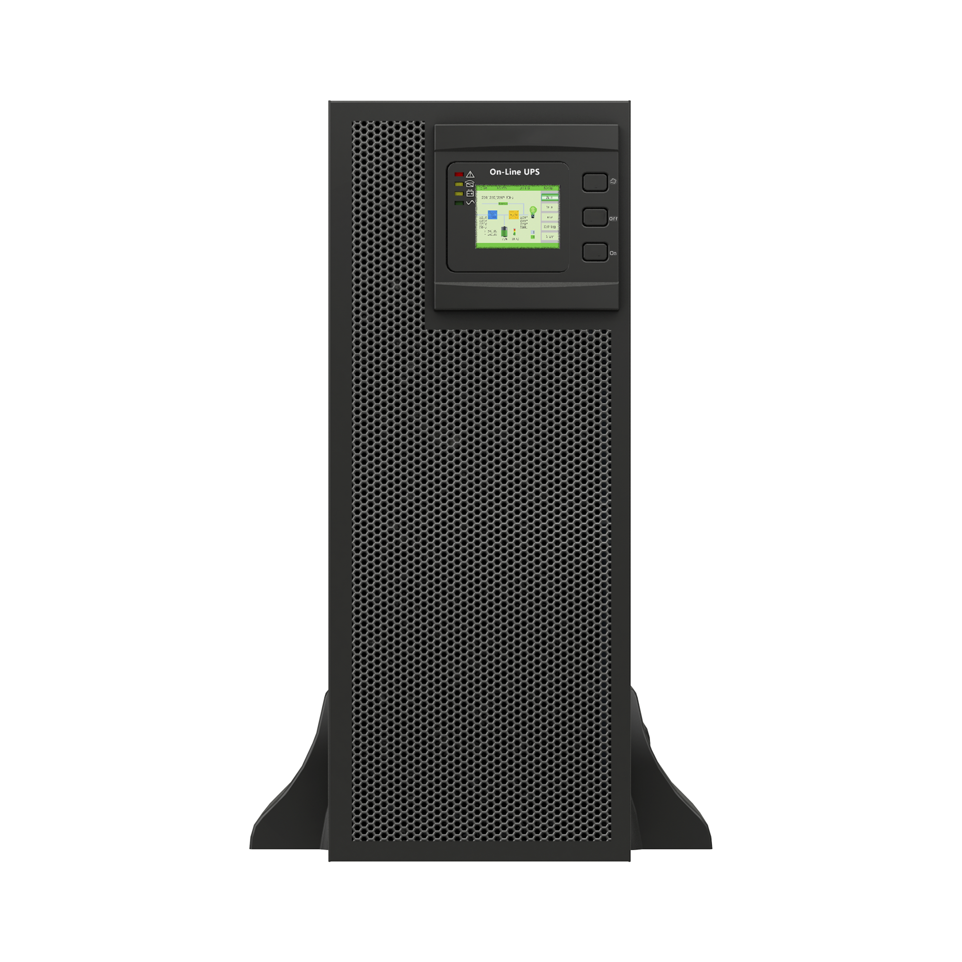 UPS de 25 KVA / 25 kW, Online Doble Conversión, 220 Vac L-L de Entrada 3 Fases, Entrada Hardwired, Onda Senoidal Pura, Torre o Rack