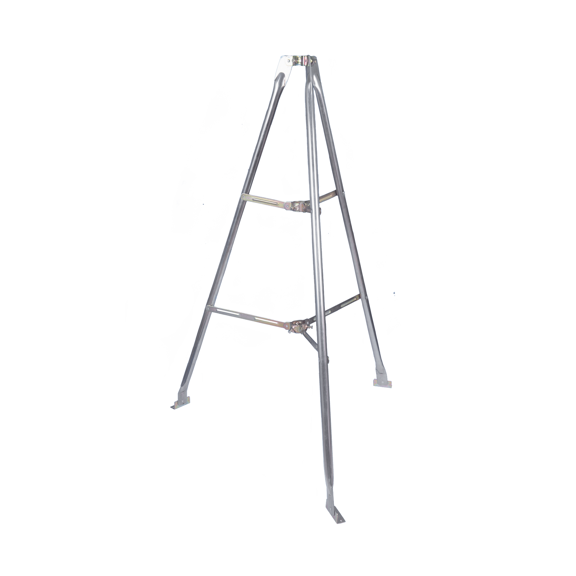 Montaje de tripie para exterior, altura total del tripie 1.52 m. Compatible con mástiles de hasta 3 m de largo 1  1/4 a 2" de diámetro