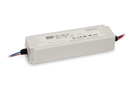 Fuente LED MEAN WELL LPV-100-24 24V 100W IP67 Sellada para Exteriores