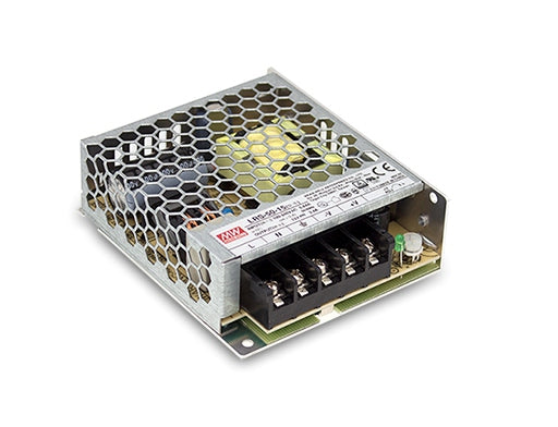 Fuente Conmutada MEAN WELL LRS-50-24 24V 2.2A 52.8W Compacta Alta Confiabilidad