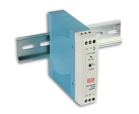 Fuente DIN Rail MEAN WELL MDR-20-24 24V 1A 24W Compacta para Automatización