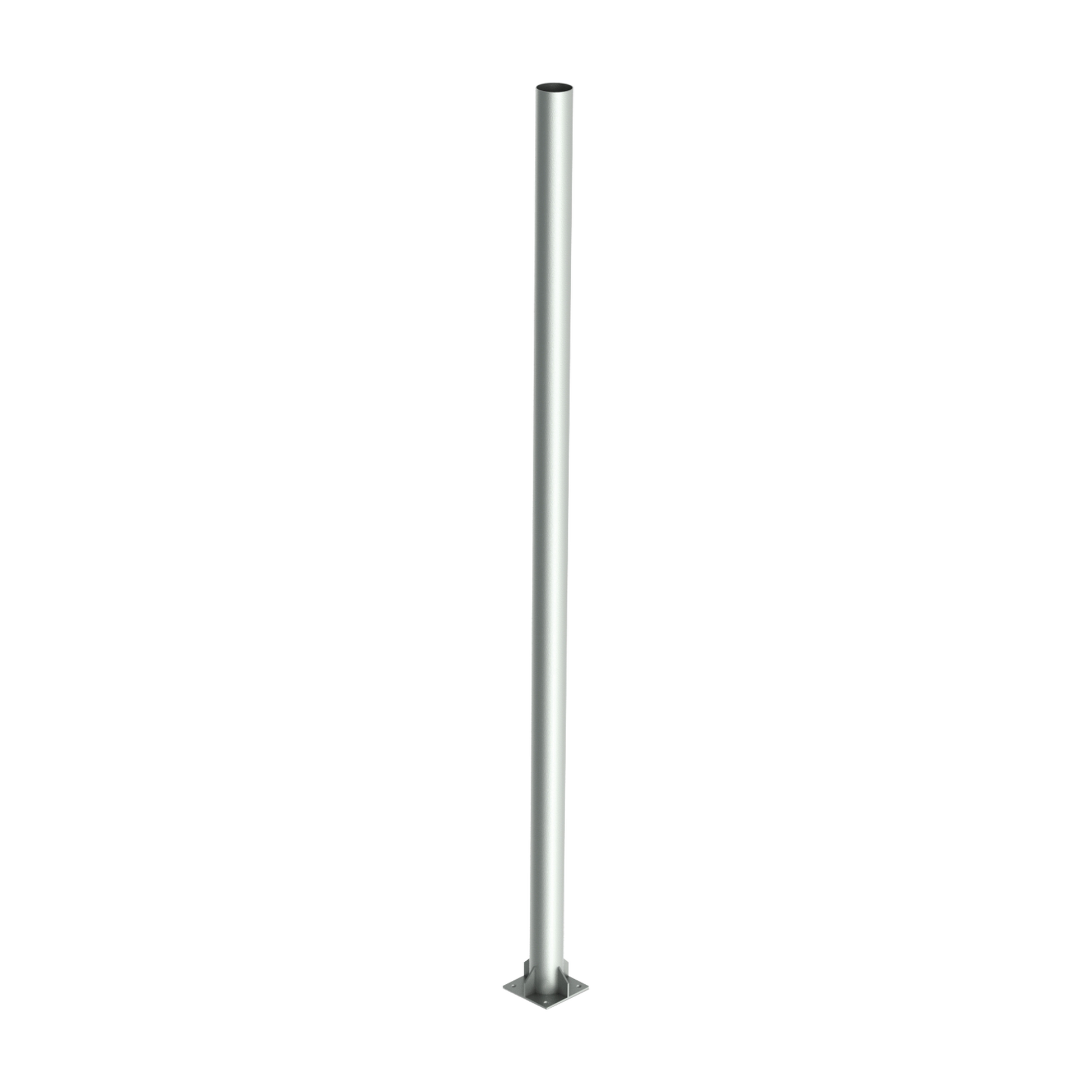 Poste de Acero Galvanizado para Videovigilancia, 6 m de altura.