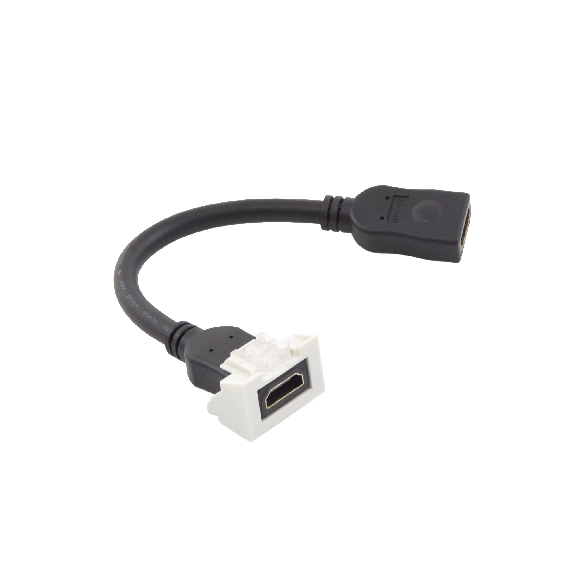 Adaptador HDMI con Pigtail Hembra-Hembra, Para V�deo 720, 1080p, 4K UHD Compatible con Faceplates MAX Siemon de 2 Salidas, Color Blanco