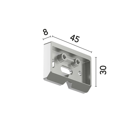 FLOS Architectural Soporte de Aluminio — Montaje en Superficie Enrasado (Pared)