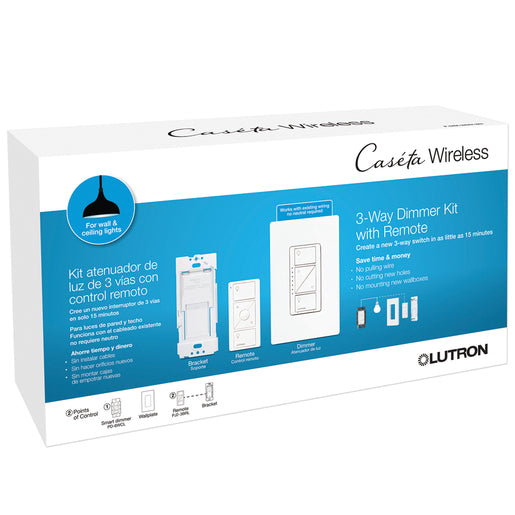 PAQUETE INICIAL CASETA - 1 DIMMER BASICO 1 CONTROL PICO 1 ADAPTADOR 1 PLACA DE MURO