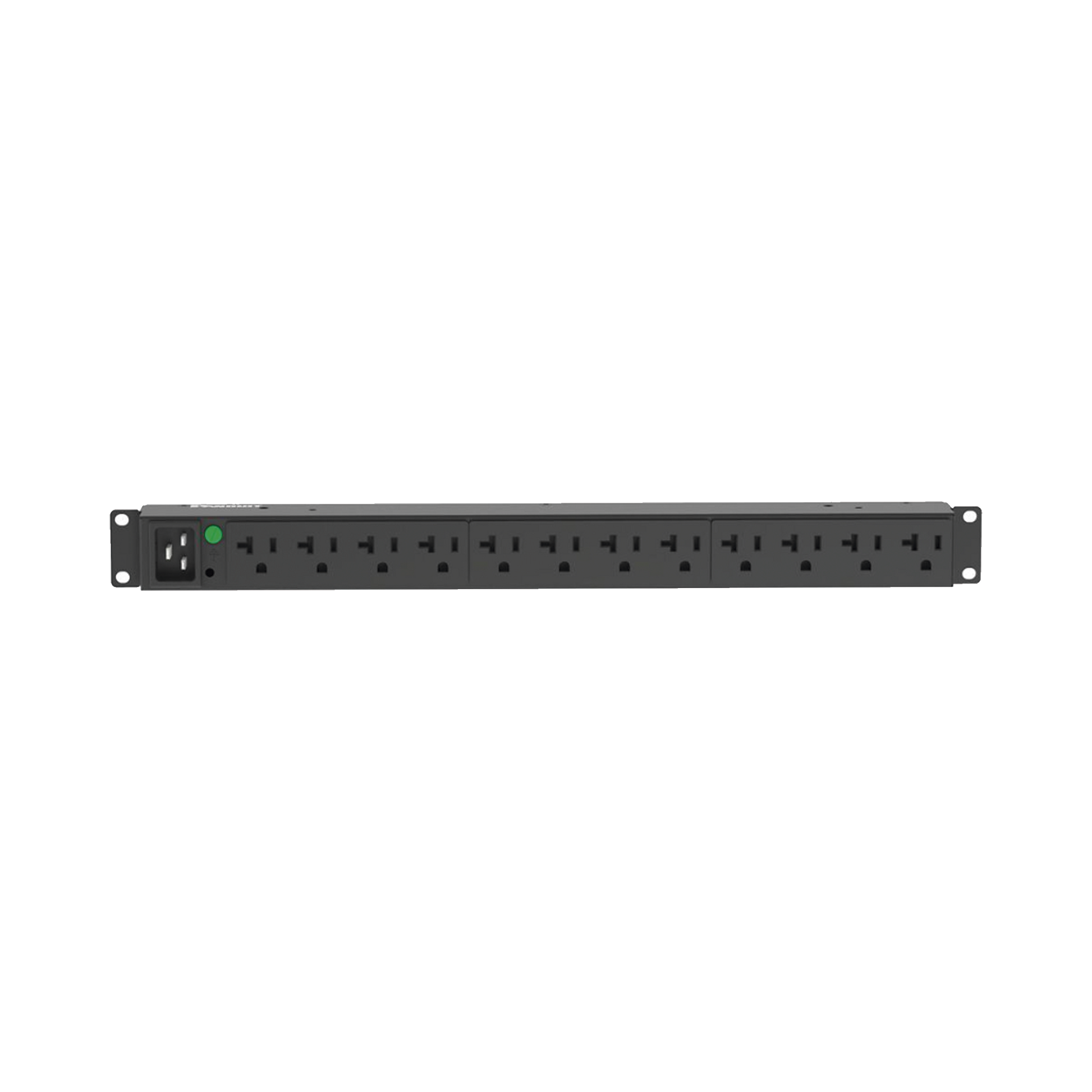 PDU Básico para Distribución de Energía, Enchufe de Entrada NEMA L5-20P, Con 12 Contactos NEMA 5-20R, Instalación Horizontal de 19in, 1UR, 20 Amp, 120 Vca