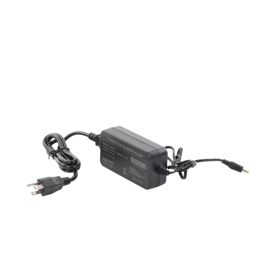 Fuente de poder con Cables de Extensión para Mayor Alcance 12 Vcc / 5 Amperes / Profesional / 0.5 metros a la toma de alimentación / 0.5 metros a la conexión del dispositivo