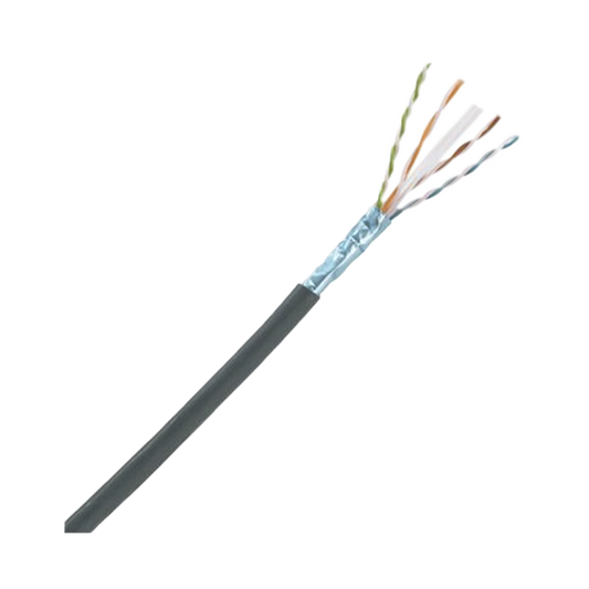 Bobina de Cable Planta Externa con Gel, de 4 Pares, Cat6A, UTP, Color Negro, 305 Metros (1000 Pies)