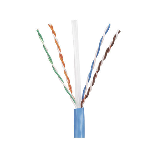 Bobina de Cable UTP 305 Metros (1000 Pies) de Cobre, PanNet, Azul, Categor�a 5e (24 AWG), Riser (CMR), de 4 Pares