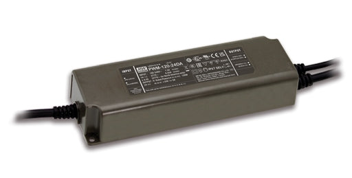 Driver LED MEAN WELL PWM-120-24D A2 24V 120W Salida PWM IP67 Regulable 3 en 1
