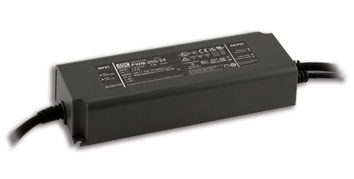 Driver LED MEAN WELL PWM-200-24 24V 199W Salida PWM IP67 Regulable 3 en 1