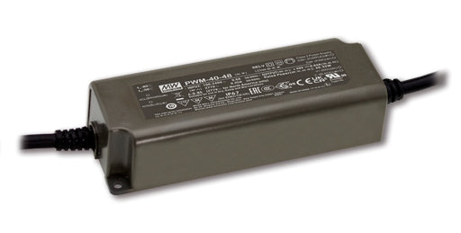 Driver LED MEAN WELL PWM-40-12 12V 40W Salida PWM IP67 Regulable 3 en 1