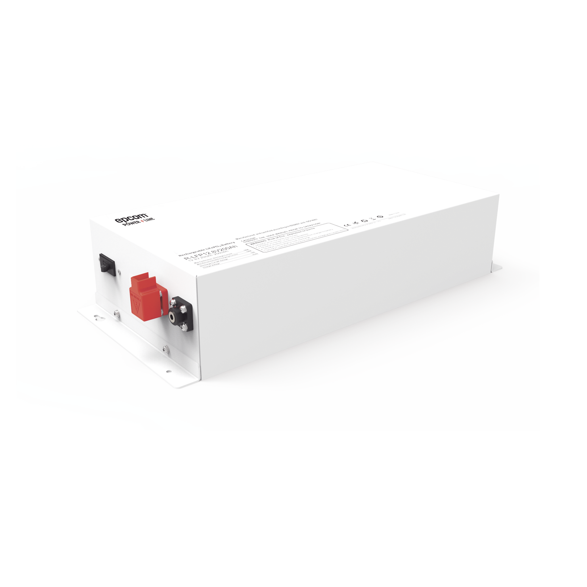 Batería de Litio Ciclo Profundo, 12.8 Vcc 200Ah (LiFePO4 case Metálico), Solar, Máximo 100 A de Descarga