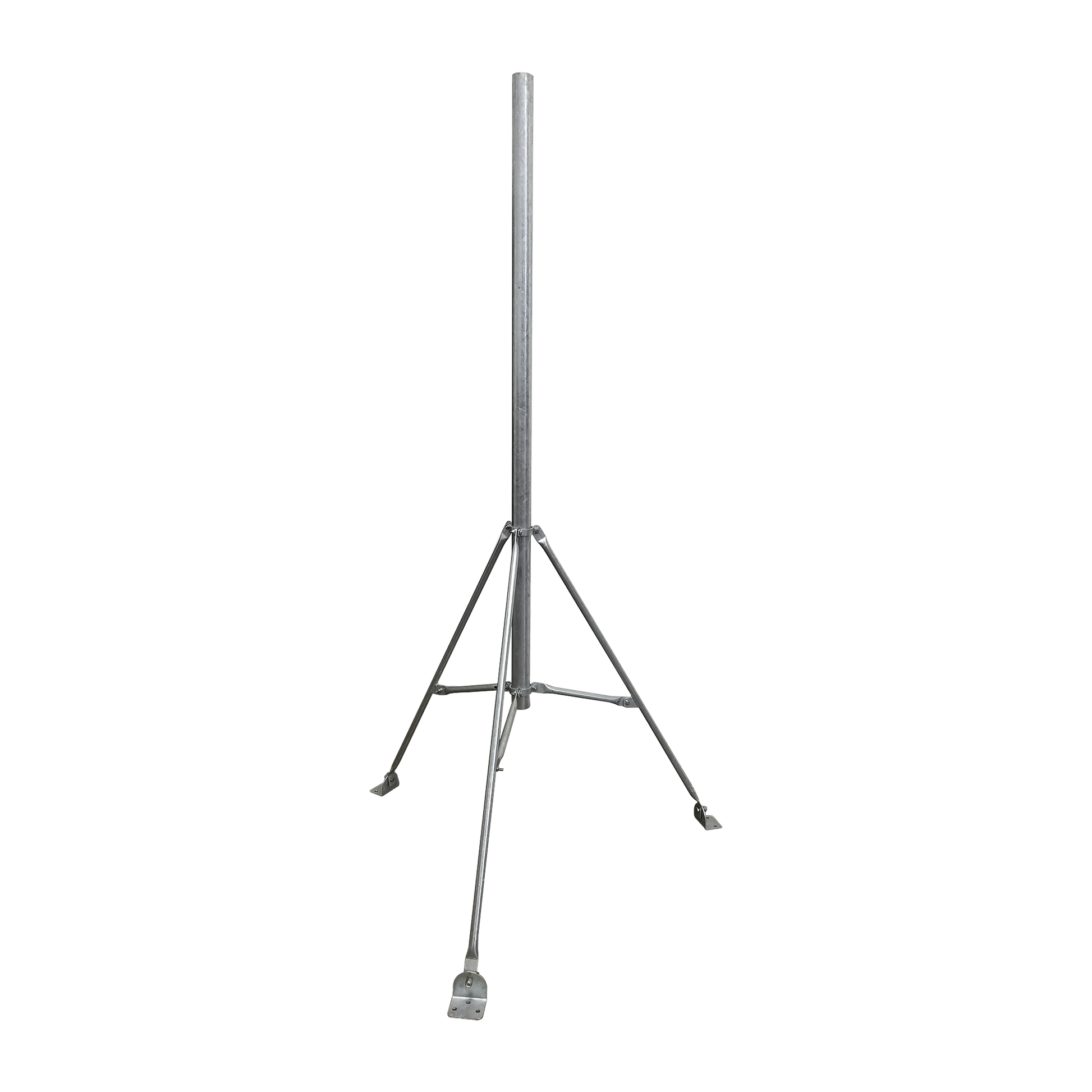 Tripie de con tubo de 2" para alcanzar 3 metros. Acero Galvanizado en Caliente.