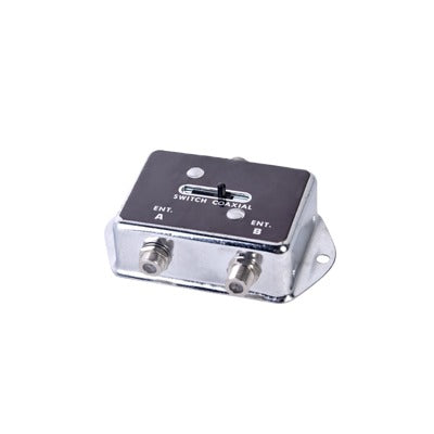 Deslizable Interruptor Coaxial A-B para CCTV, 75 Ohm, 2 Entradas/ 1 Salida, F Hembras.