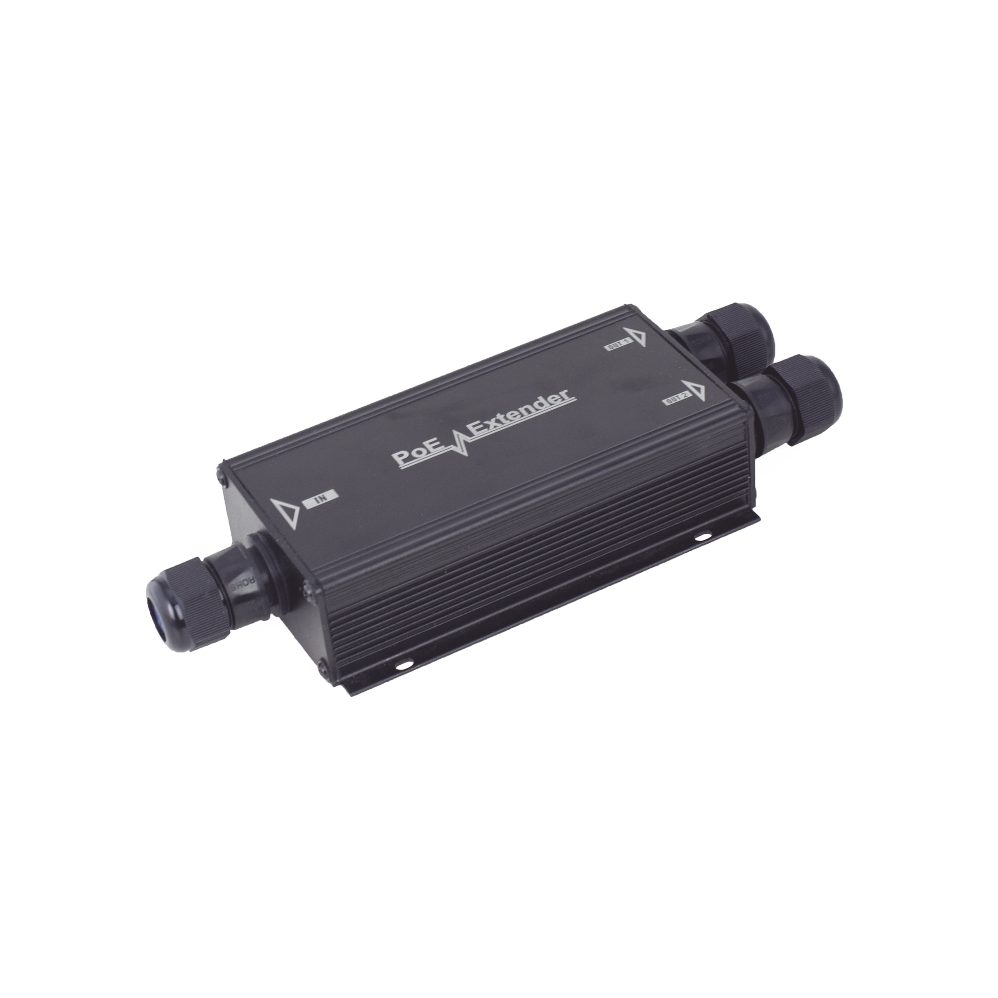 Extensor PoE/ 100 Metros / Intemperie (IP66) / 60 Watts / 1 puerto @ 2 salidas a 30 W  / No requiere fuente de alimentación adicional