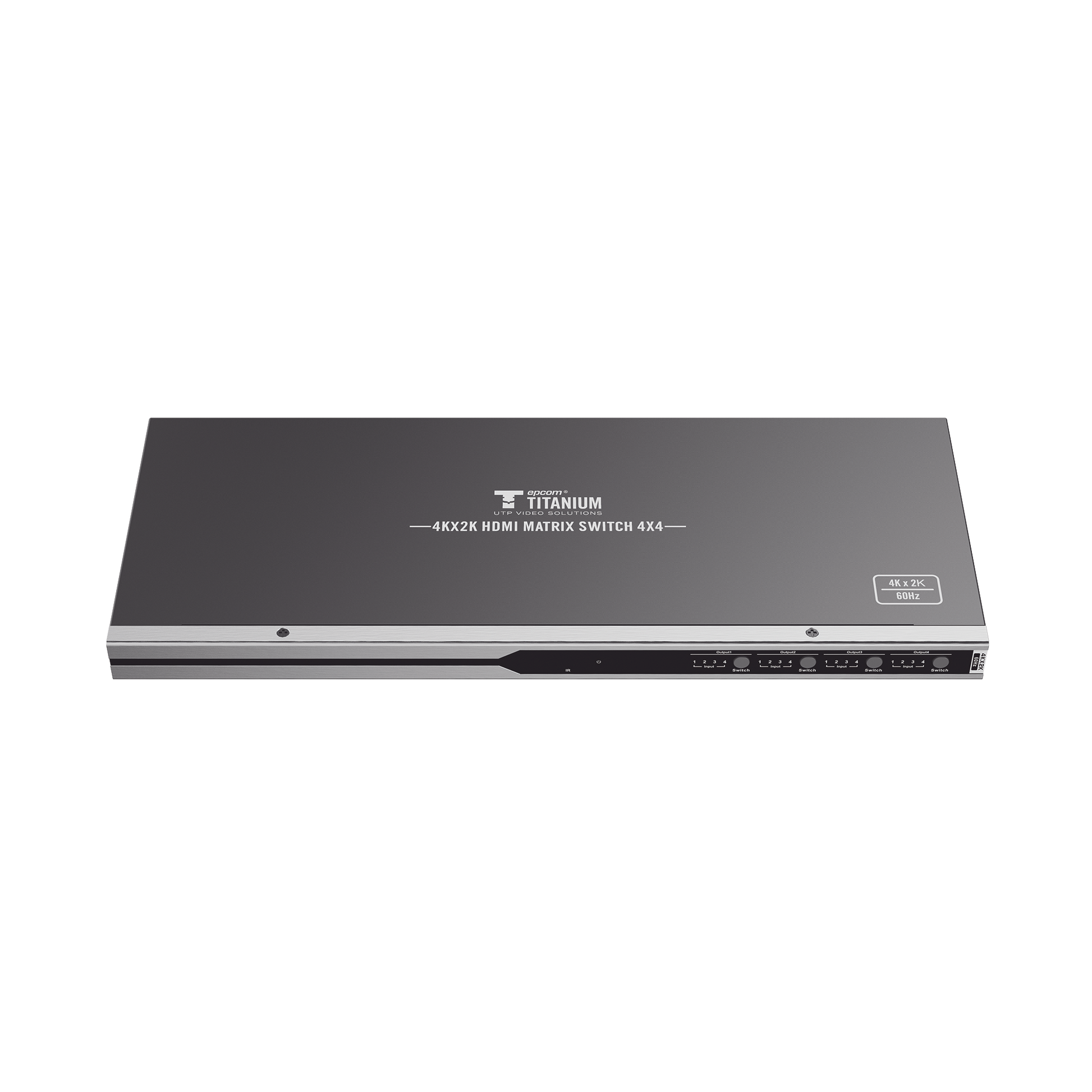MATRICIAL 4 x 4 / 4 Entradas y 4 Salidas en HDMI /  4K × 2K @ 60Hz / 18Gbps / HDMI 2.0 / HDCP 2.2 / 3D / Conmutación por Botón, RS232 o Control Remoto / IDEAL PARA CENTROS DE MONITOREO, COMPARACION Y ANALISIS.