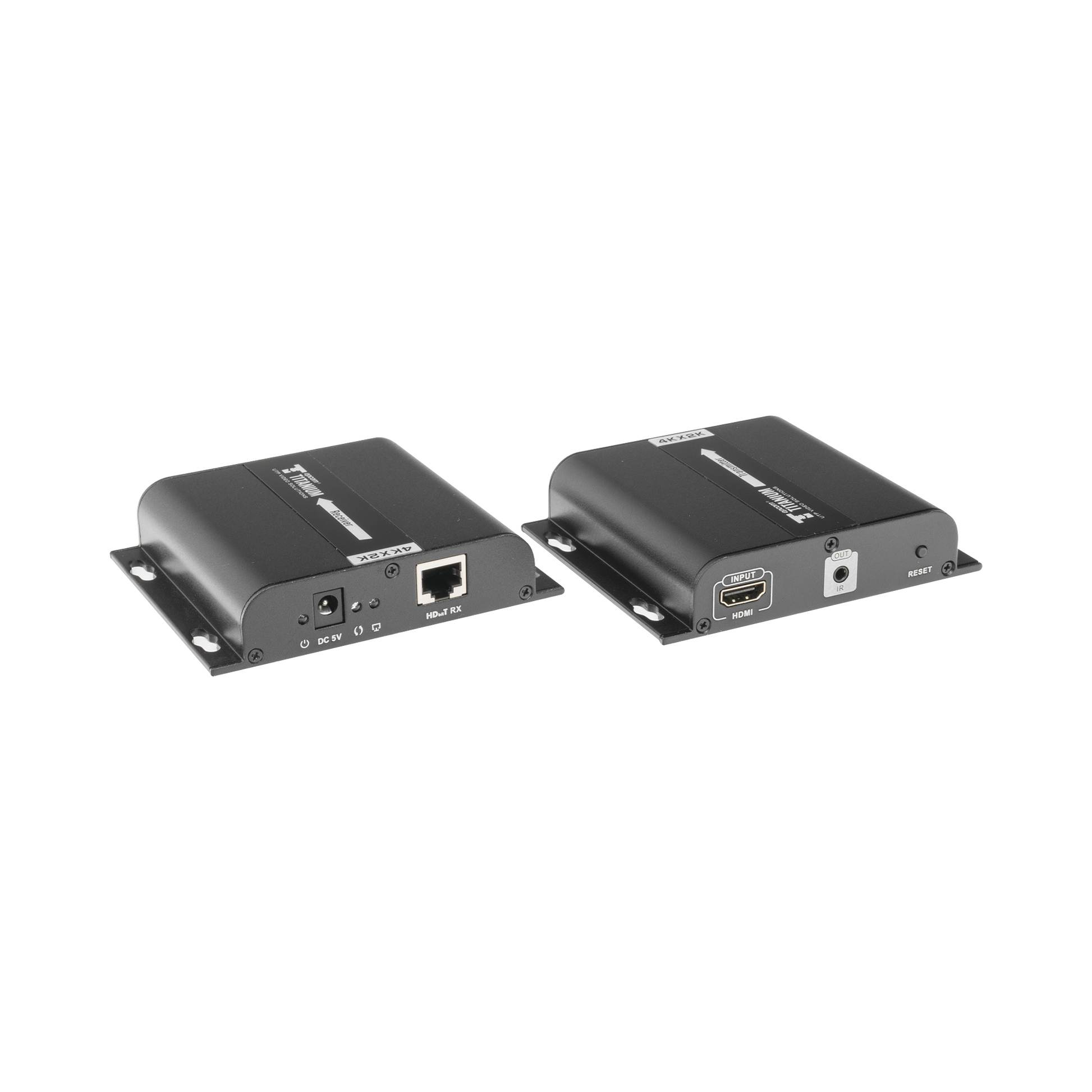 Kit Extensor HDMI para distancias de 120 metros / Resolución 4K @ 30Hz / Cat 5e/6 / Soporta conexión Uno a Uno y Uno a Muchos / Hasta 253 Rx / HDbitT / Soporta control remoto del equipo fuente.